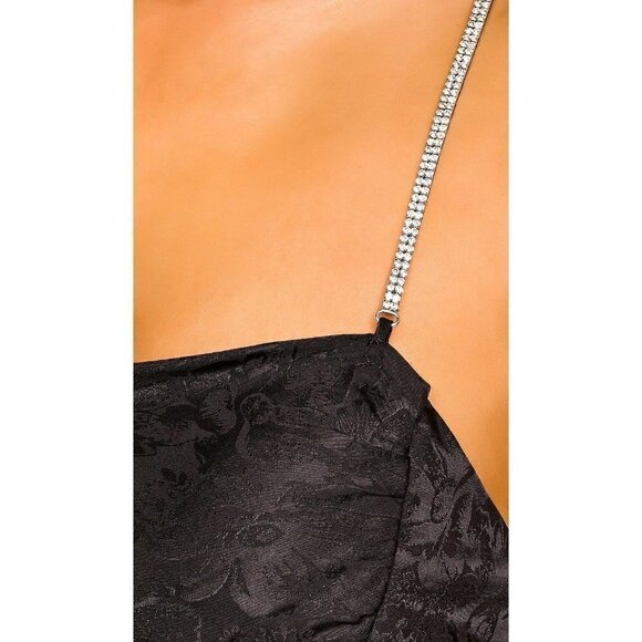 For Love & Lemons Gabrielle Mini Dress Black Women's Size Large - Picture 4 of 9